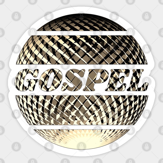 Gospel disco ball gold Sticker by Bailamor